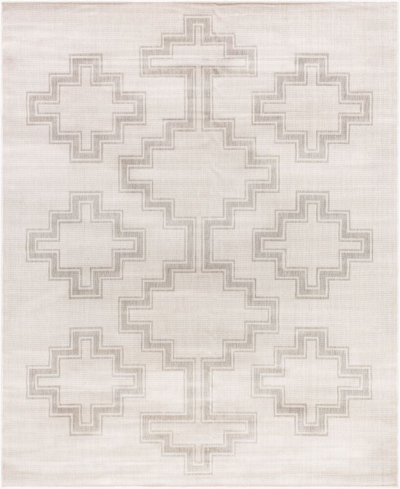 Long Beach Machine Woven Rug — Gray/Ivory