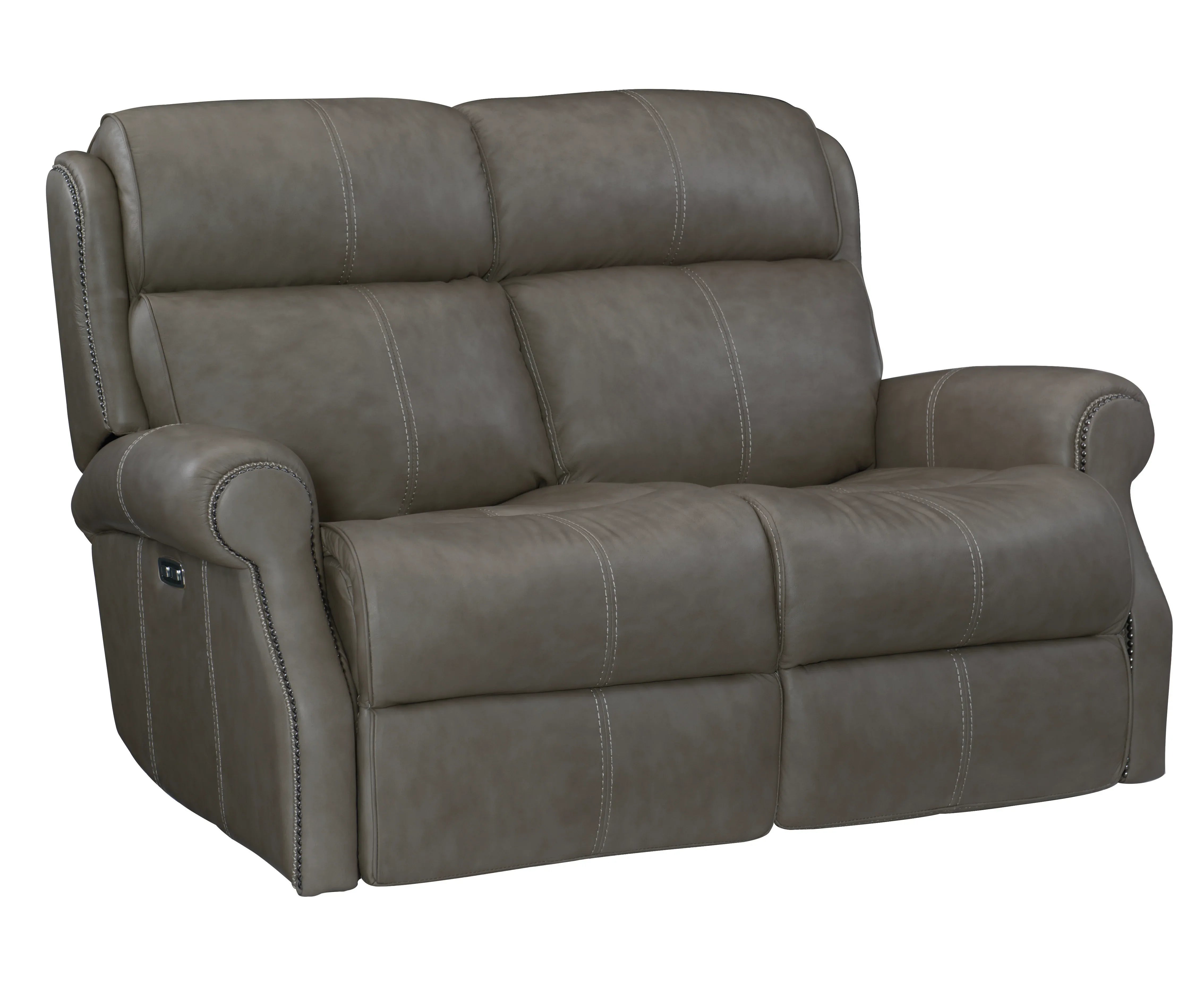 McGwire Leather Power Motion Loveseat Bernhardt Living