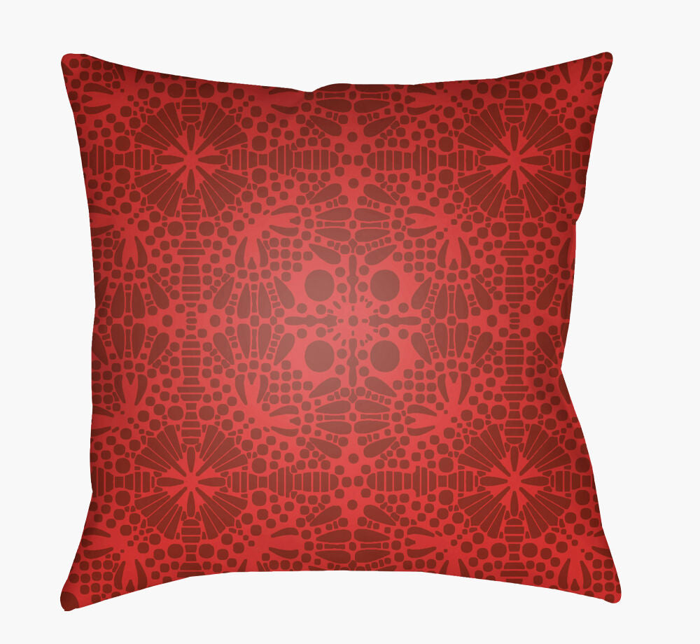 Laser Cut Accent Pillow — Burgandy/Red