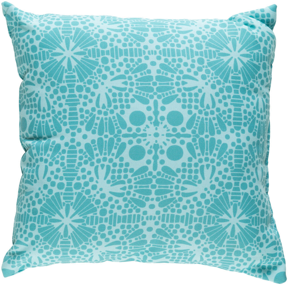 Laser Cut Accent Pillow — Sage/Seafoam