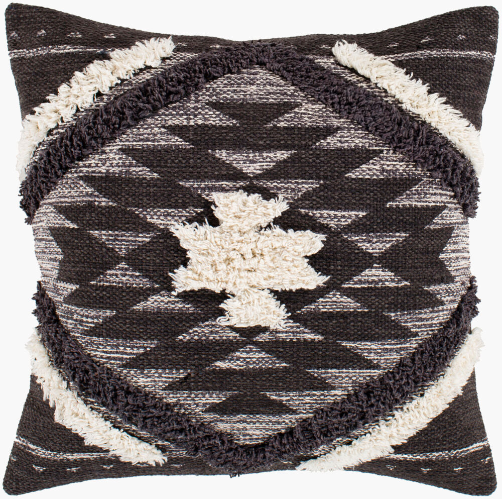 Lachlan Accent Pillow — Black/Charcoal
