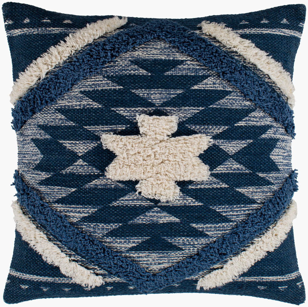 Lachlan Accent Pillow — Blue/Cream