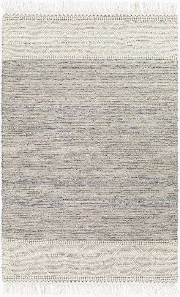 Lucia Handmade Rug — Charcoal/Cream