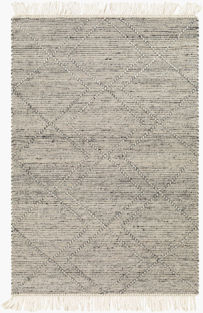 Lucia Handmade Rug — Charcoal/Cream