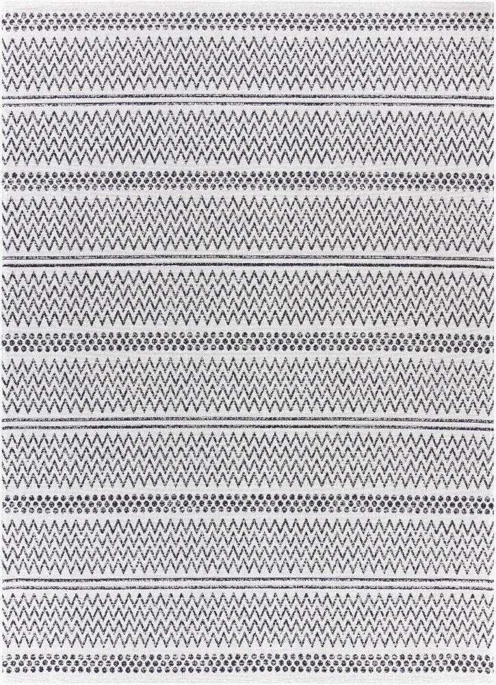 La Casa Machine Woven Rug — Black/Cream