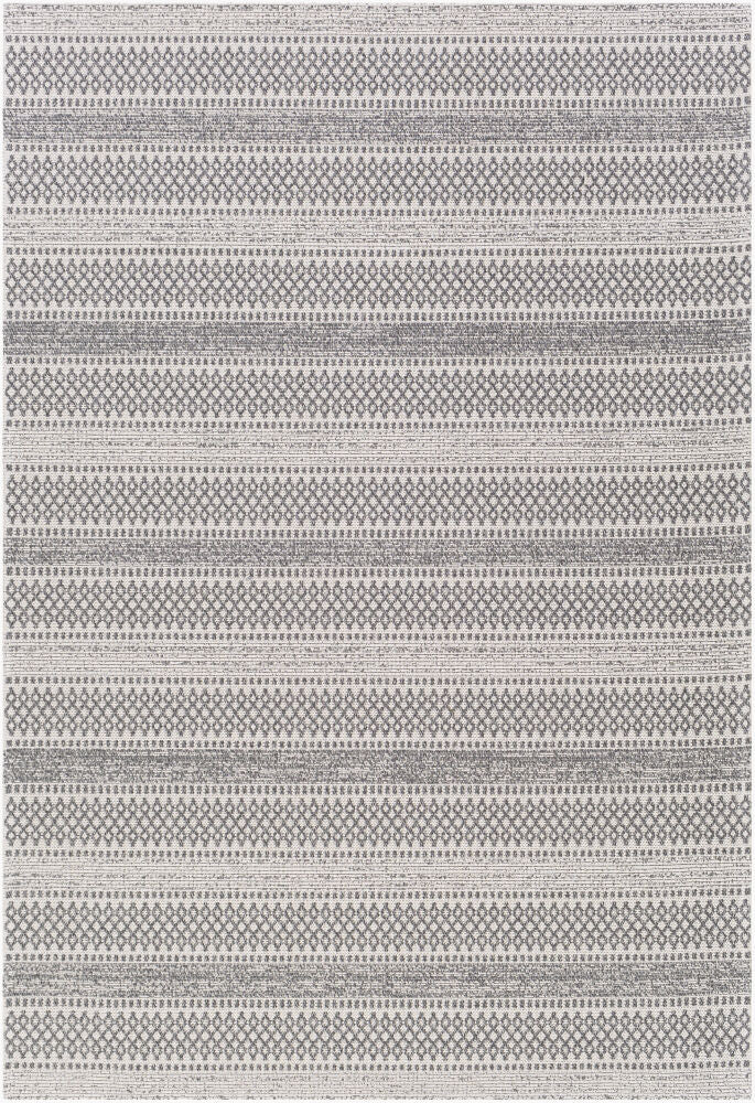 La Casa Machine Woven Rug — Charcoal/Ivory