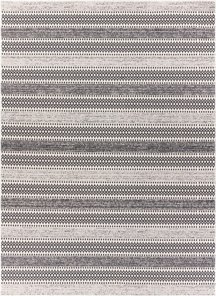 La Casa Machine Woven Rug — Black/Cream