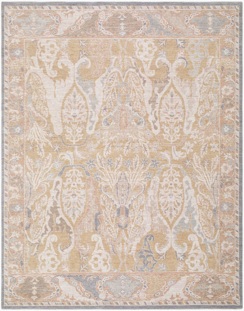 Ladik Machine Woven Rug — Brown/Denim