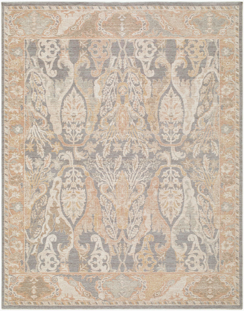 Ladik Machine Woven Rug — Brown/Denim