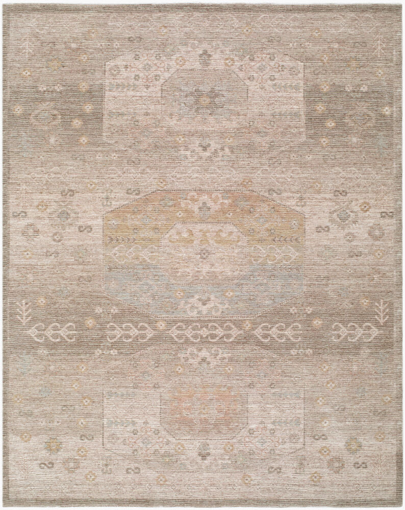 Ladik Machine Woven Rug — Brown/Ivory