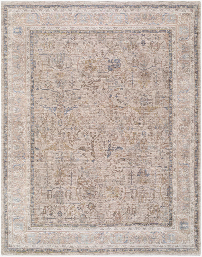Ladik Machine Woven Rug — Brown/Denim
