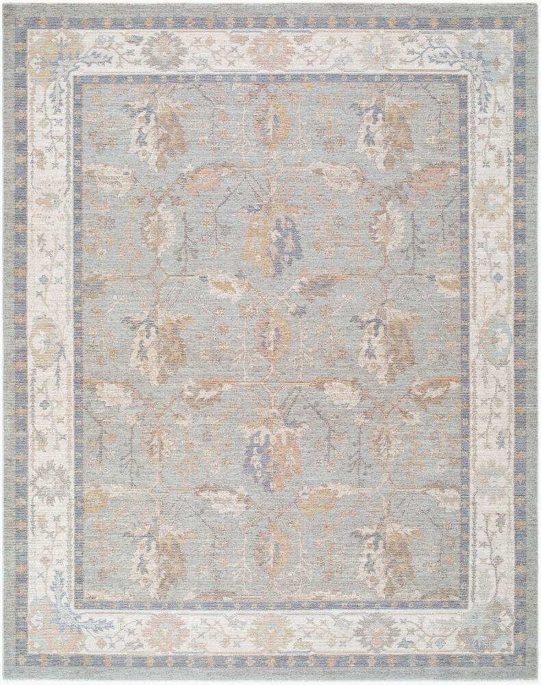 Ladik Machine Woven Rug — Brown/Denim