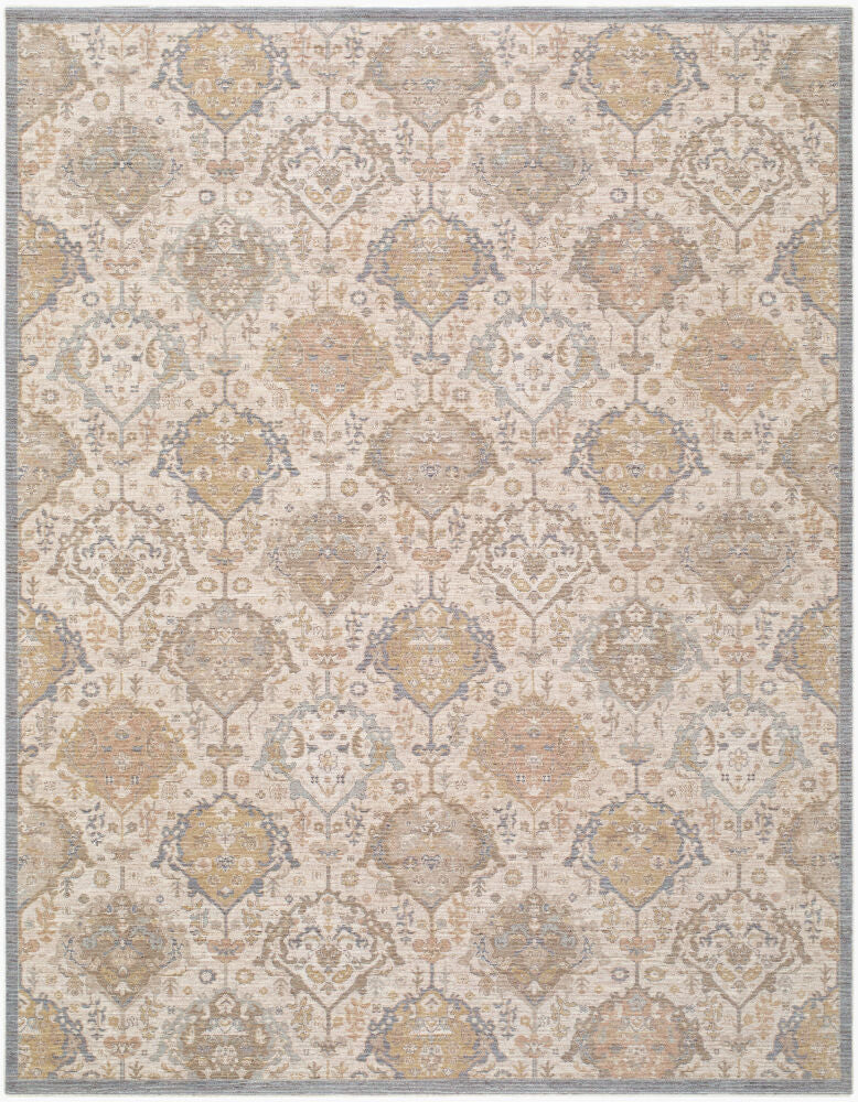 Ladik Machine Woven Rug — Brown/Denim