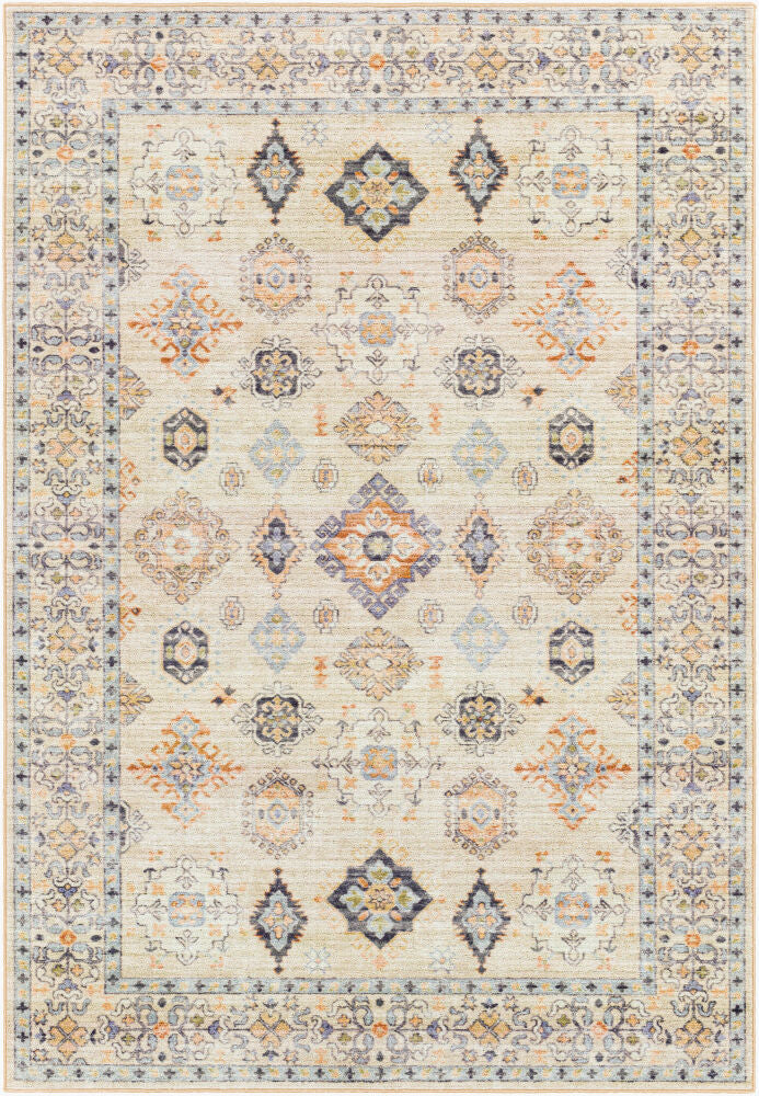 Leicester Machine Woven Rug — Charcoal/Denim
