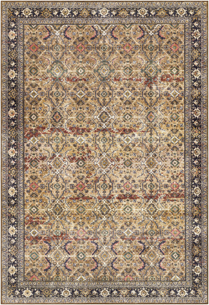 Leicester Machine Woven Rug — Cream/Dark Blue