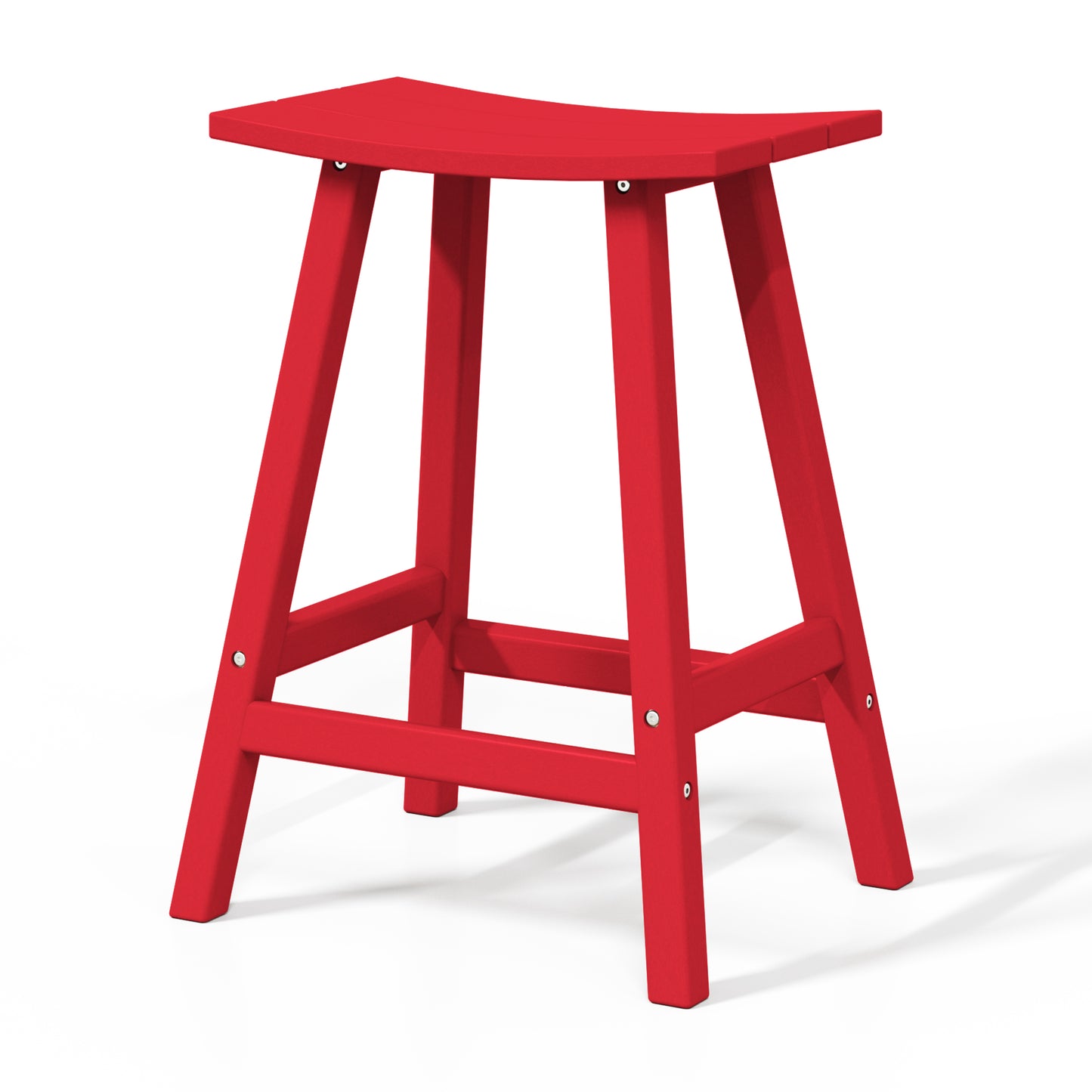 Stockholm All-Weather Outdoor Saddle Counter Stool (24" Height) Seahawk Designs Patio Bar & Counter Stools