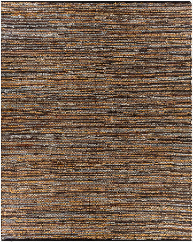 Log Cabin Handmade Rug — Brown/Dark Brown