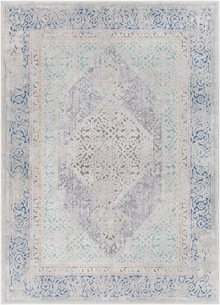 Lagos Machine Woven Rug — Blue/Charcoal