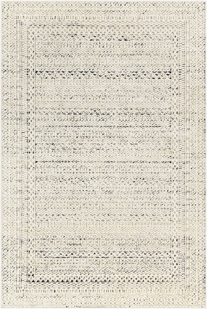 La Boheme Machine Woven Rug — Black/Ivory