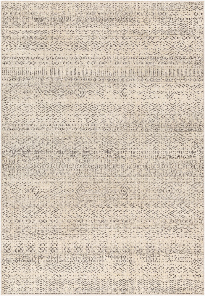 La Boheme Machine Woven Rug — Black/Ivory