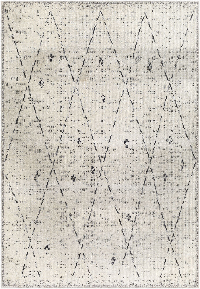 La Boheme Machine Woven Rug — Black/Ivory