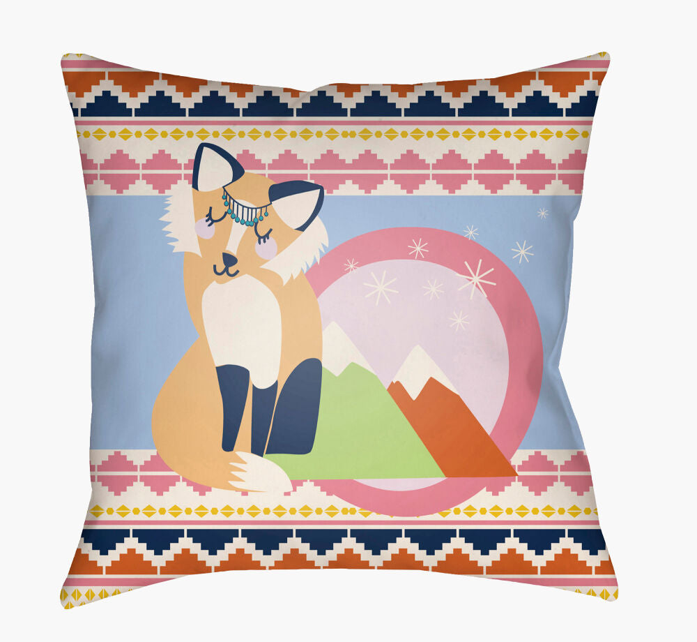 Littles Accent Pillow — Black/Burnt Orange