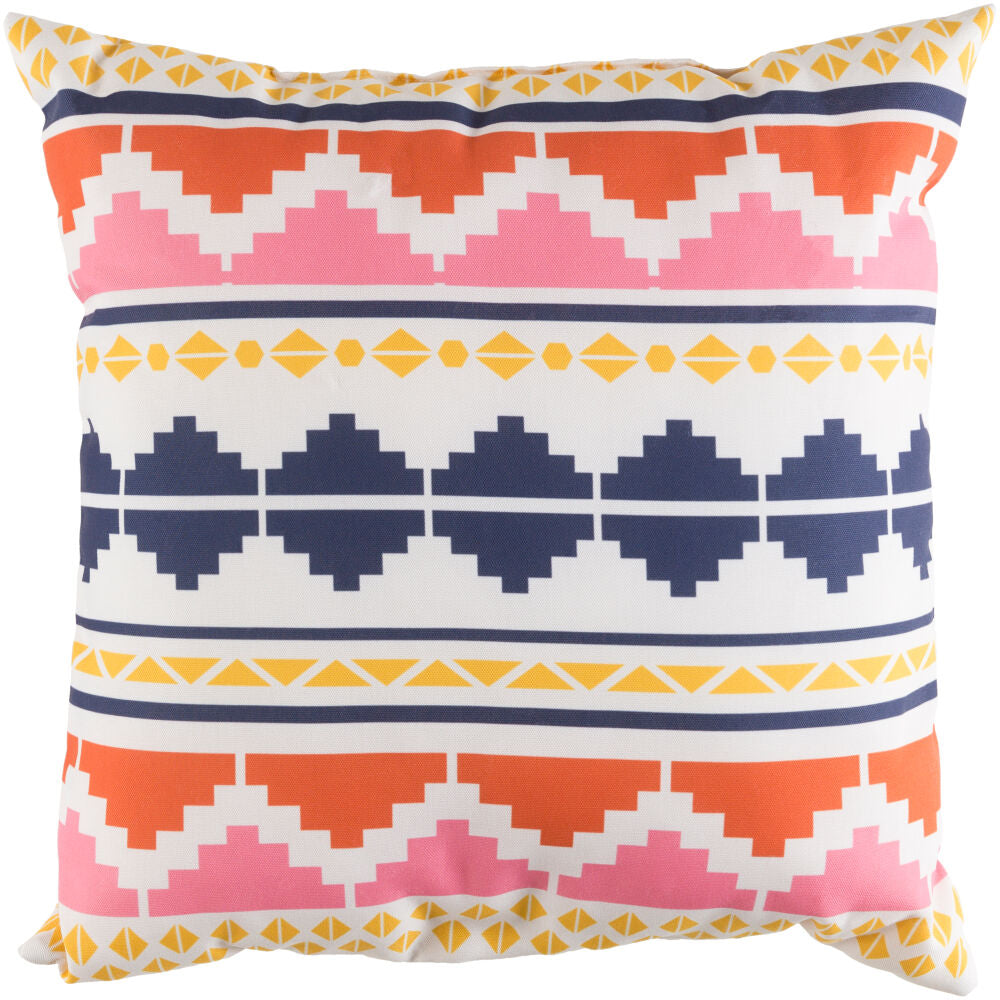 Littles Accent Pillow — Burnt Orange/Dark Blue