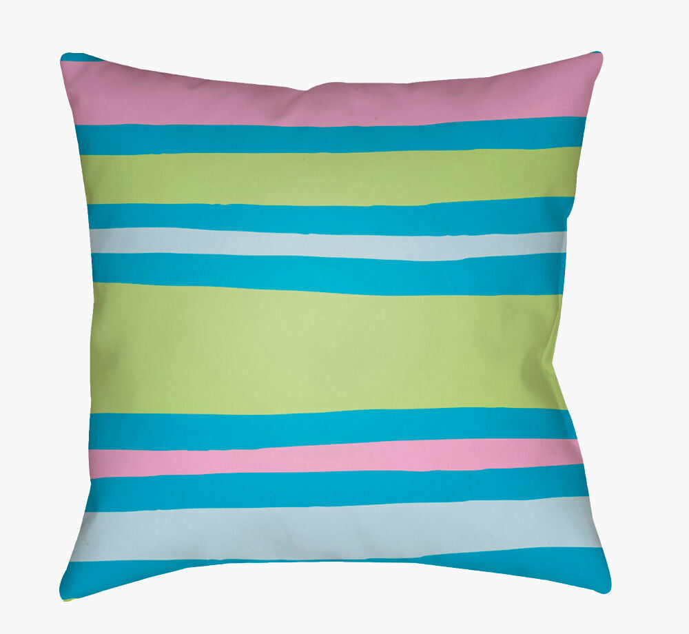 Littles Accent Pillow — Aqua/Lavender