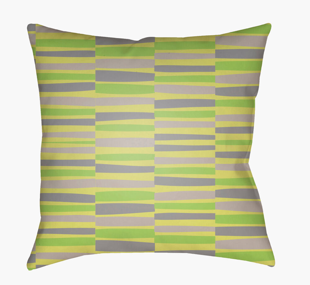 Littles Accent Pillow — Gray/Light Green