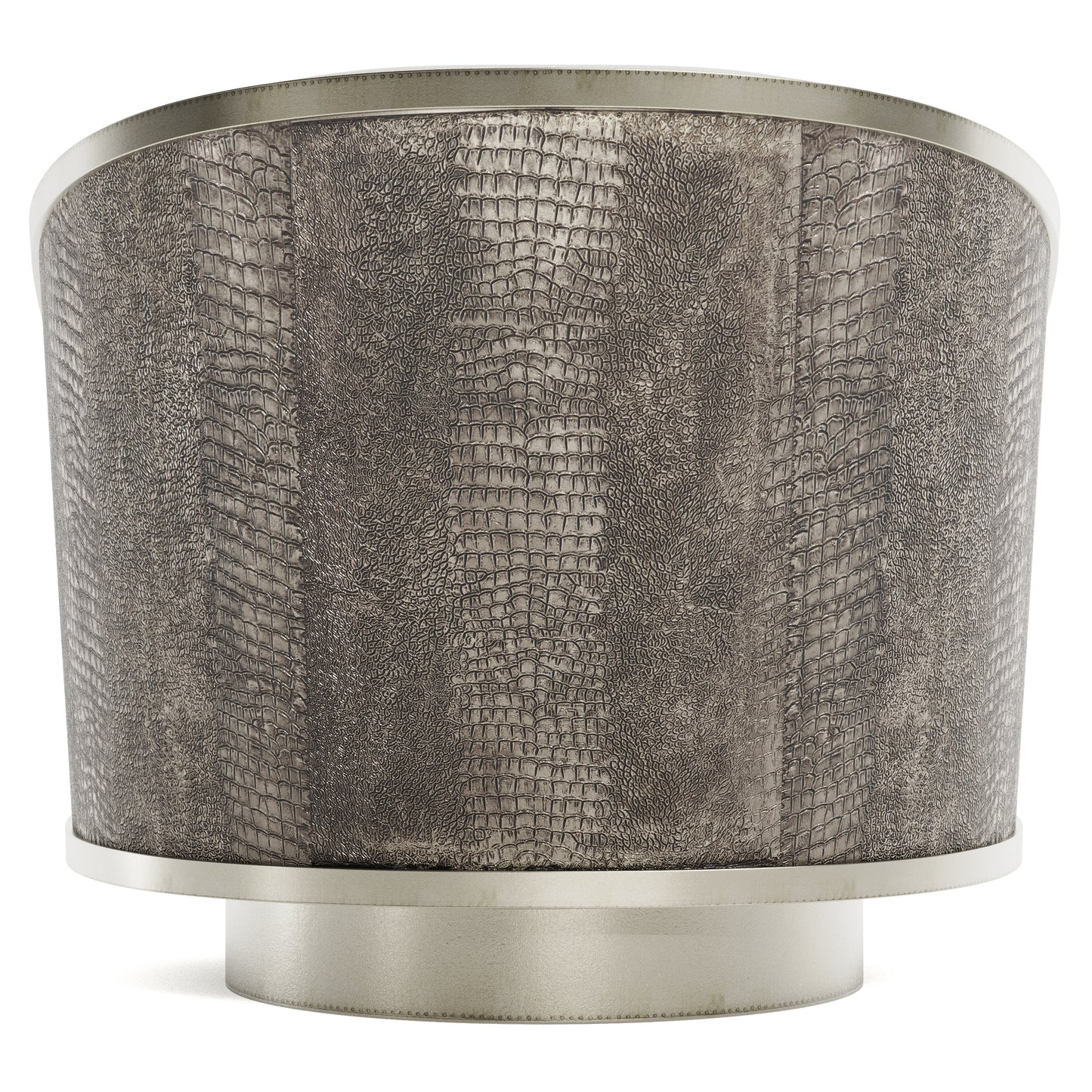 Chaise pivotante en cuir Miles