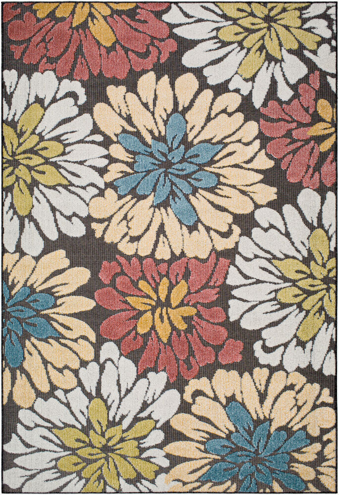 Lakeside Machine Woven Rug — Charcoal/Cream