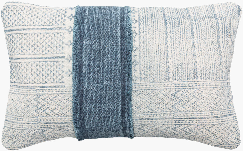 Lola Lumbar Pillow — Cream/Navy