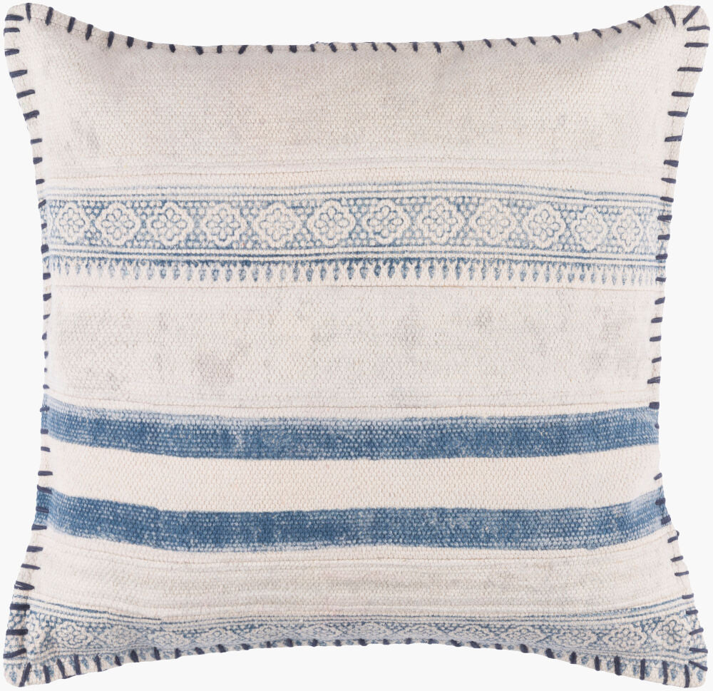 Lola Accent Pillow — Cream/Navy