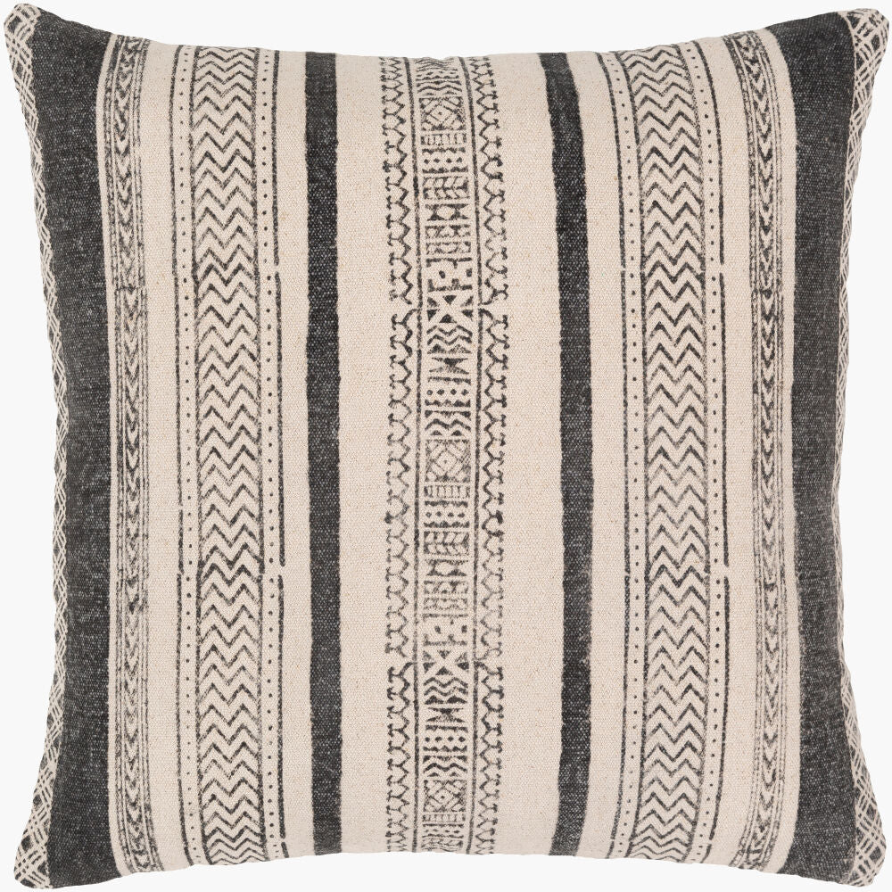Lola Accent Pillow — Beige/Black