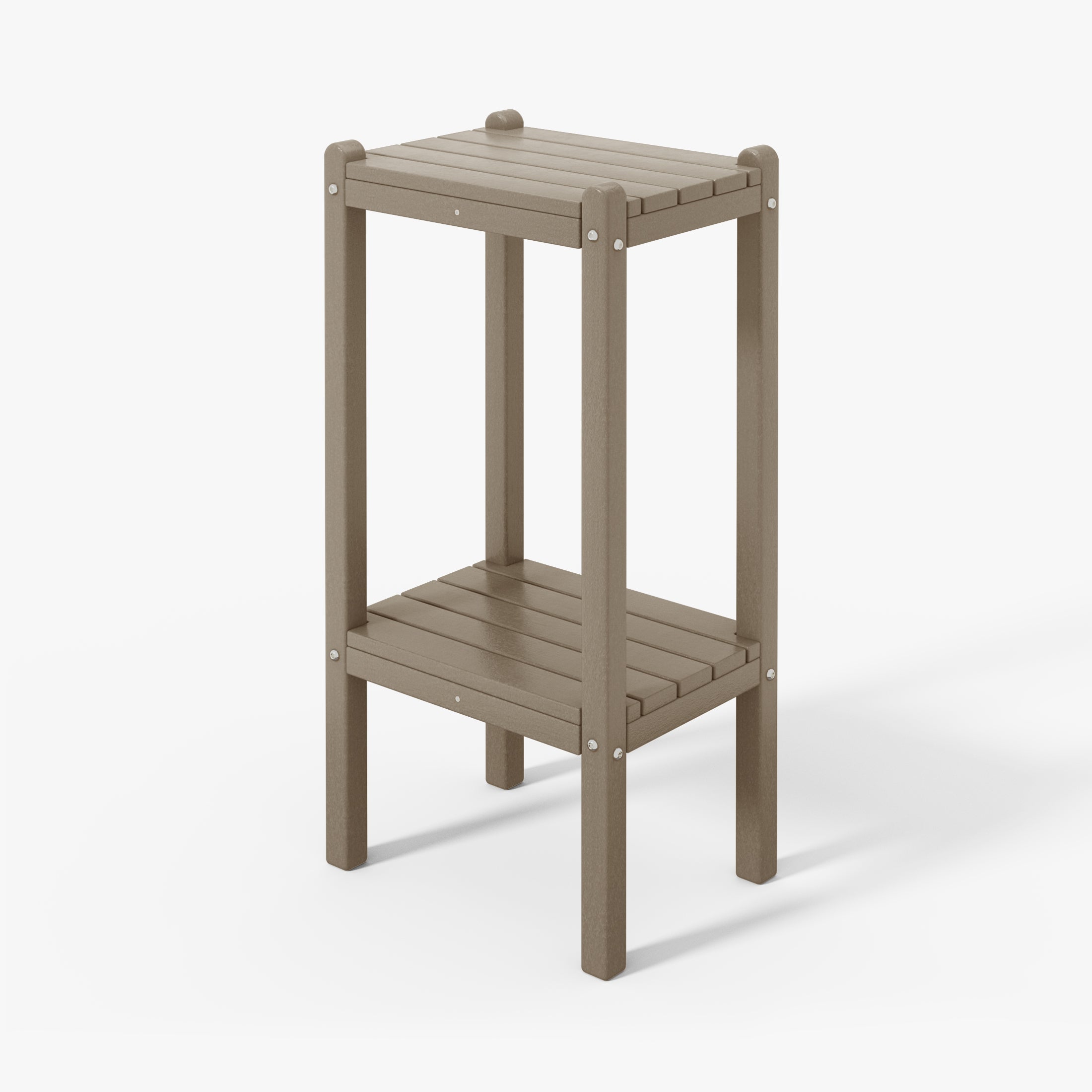 Tuscany All-Weather Outdoor Two Shelf Side Table (36" High) Seahawk Designs Patio Side Tables