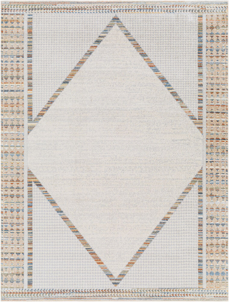 Lillian Machine Woven Rug — Brown/Dark Blue