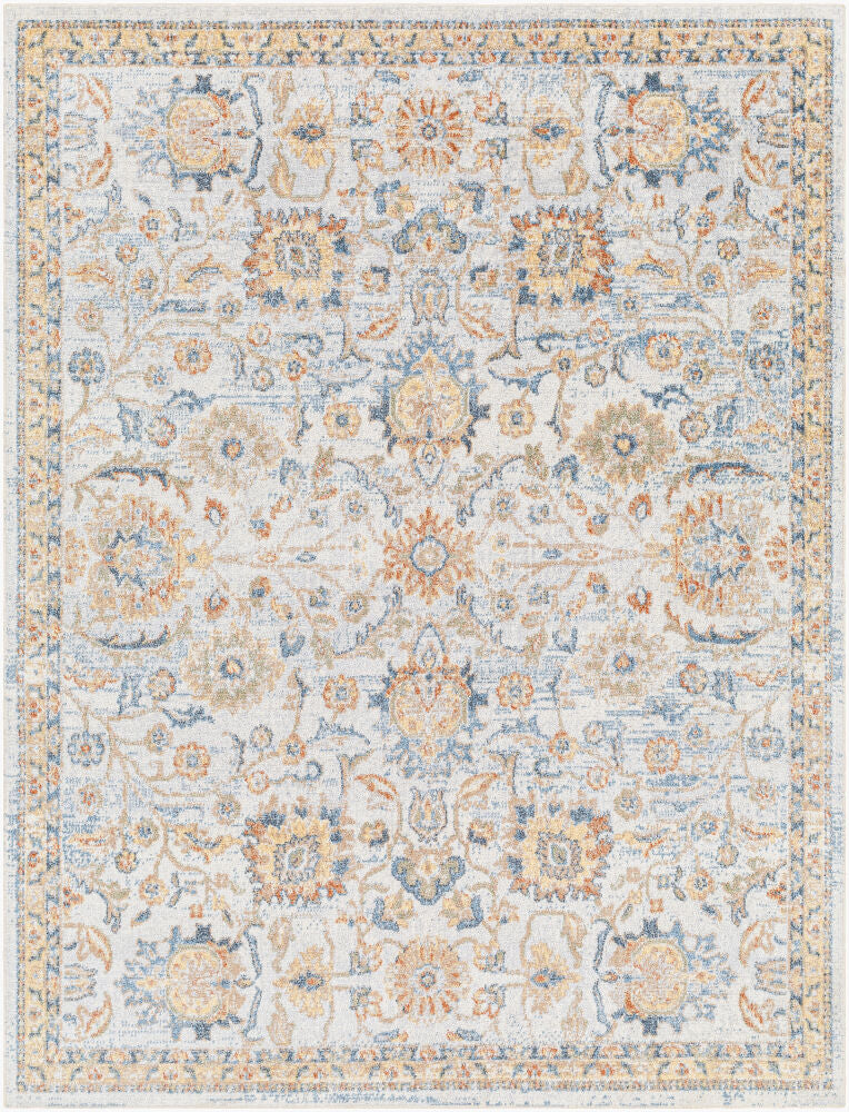 Lillian Machine Woven Rug — Brown/Dark Blue