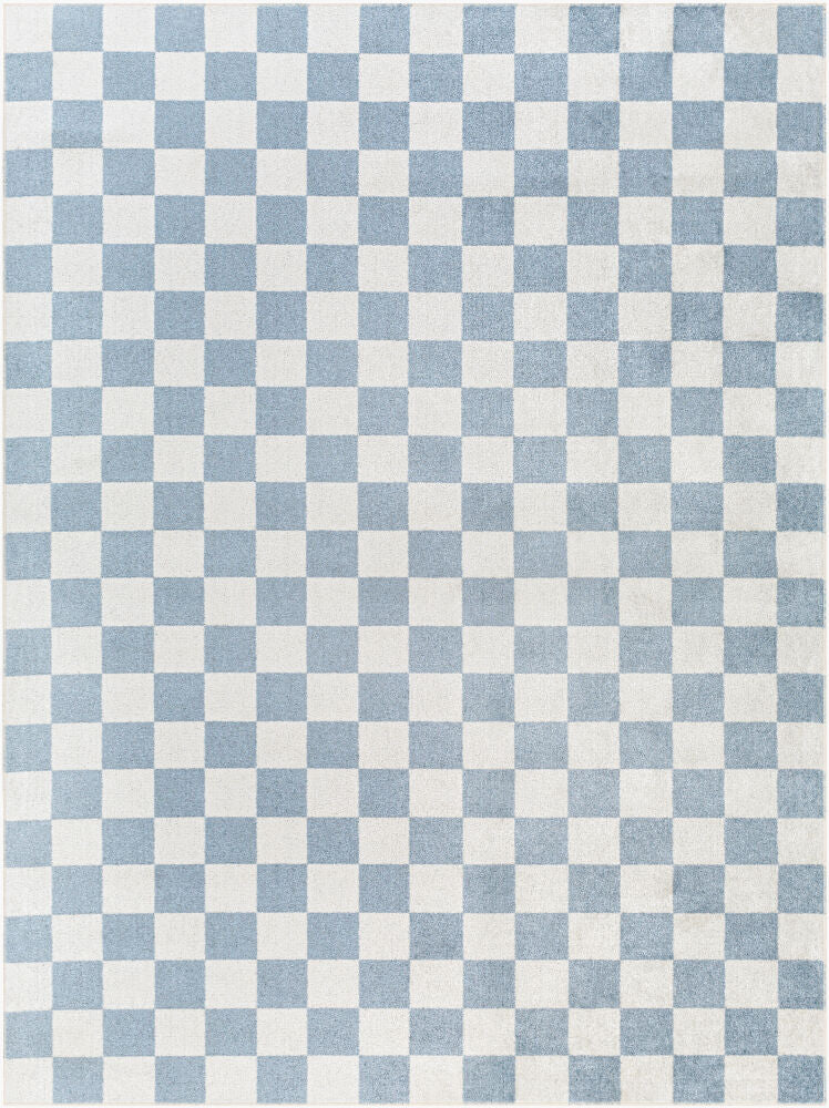 Lillian Machine Woven Rug — Dark Blue/Oatmeal