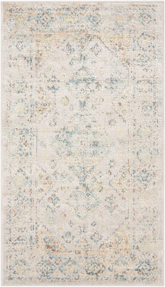 Lillian Machine Woven Rug — Brown/Dark Blue