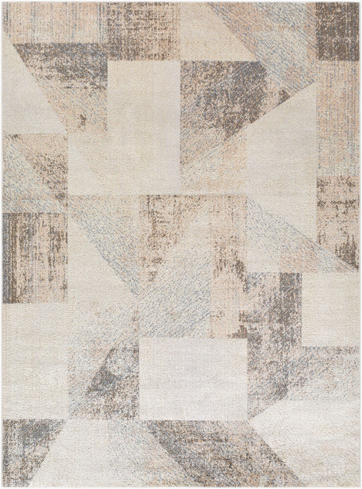 Lillian Machine Woven Rug — Brown/Dark Blue