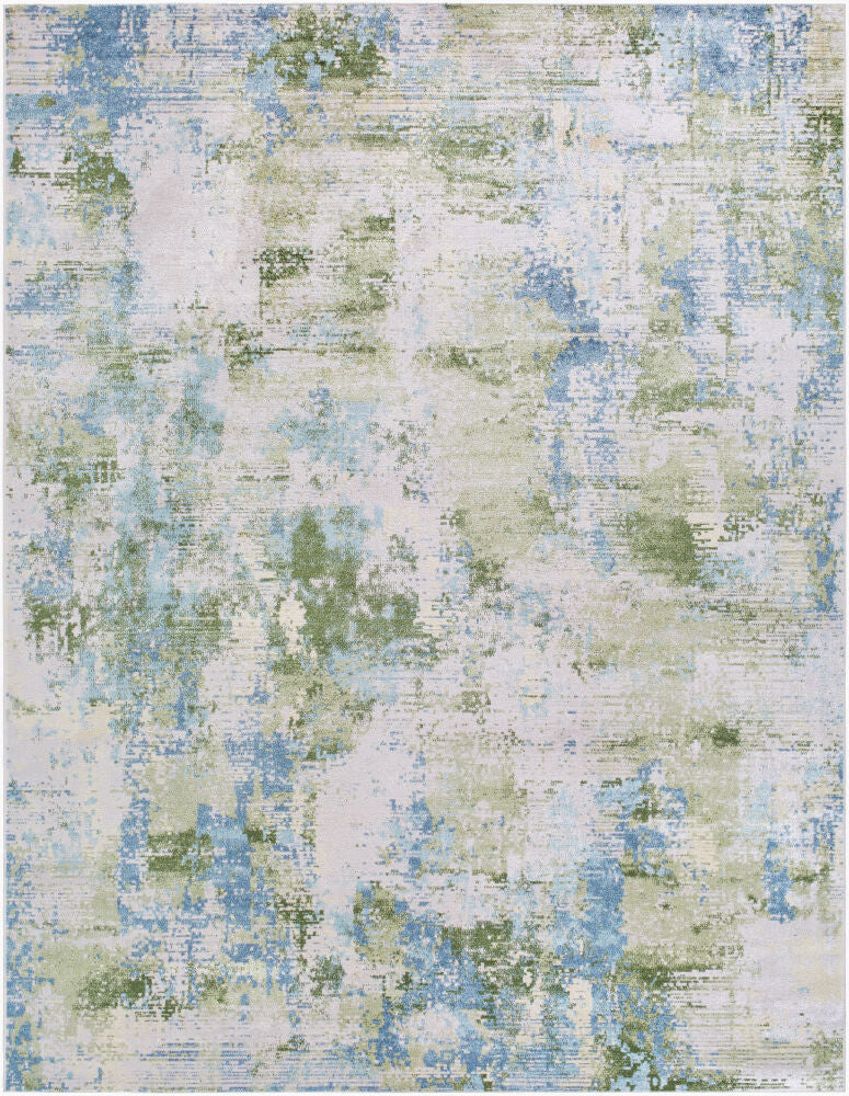 Lillian Machine Woven Rug — Dark Blue/Dark Green