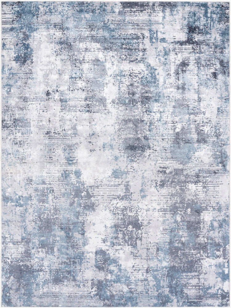 Lillian Machine Woven Rug — Charcoal/Dark Blue