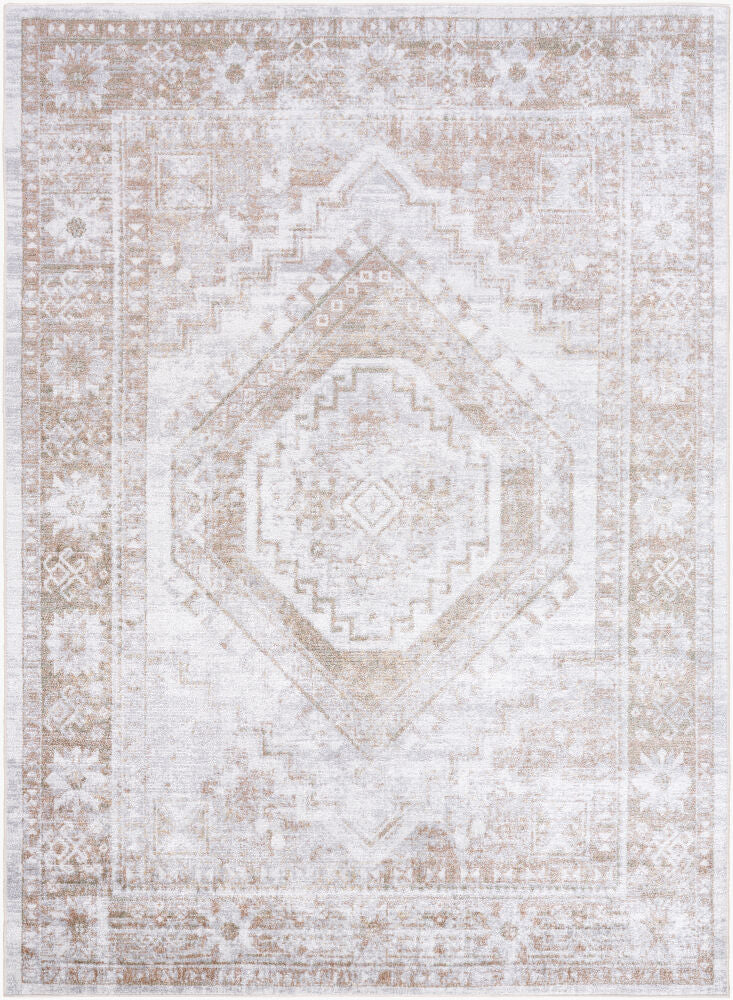 Lillian Machine Woven Rug — Brown/Charcoal