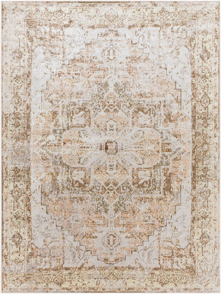 Lillian Machine Woven Rug — Brown/Dark Brown