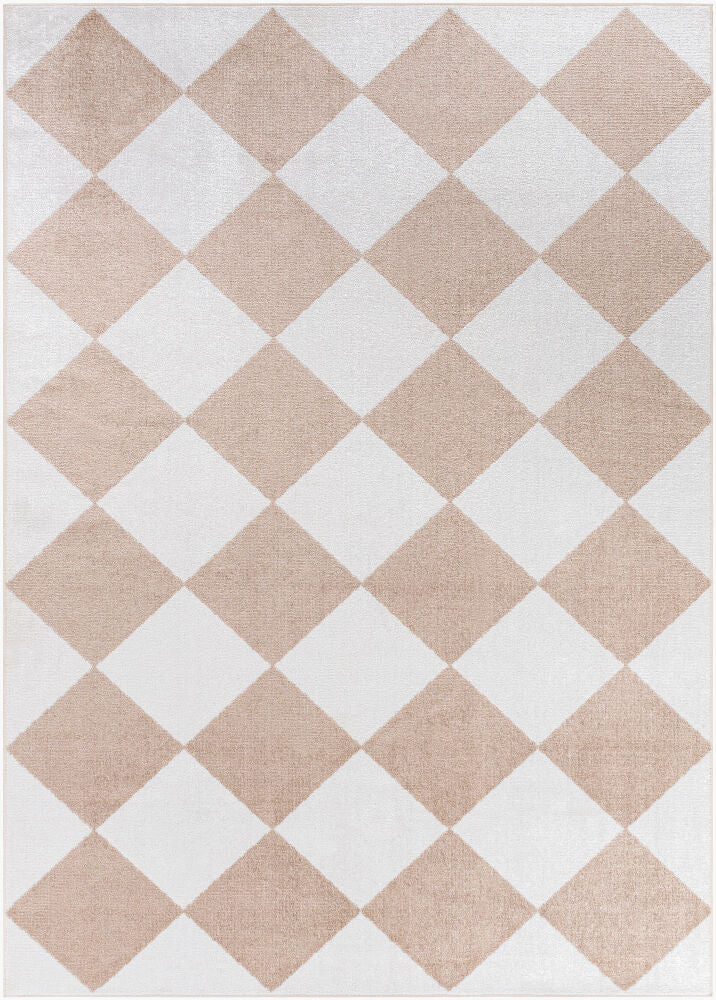 Lillian Machine Woven Rug — Dark Brown/Off-White