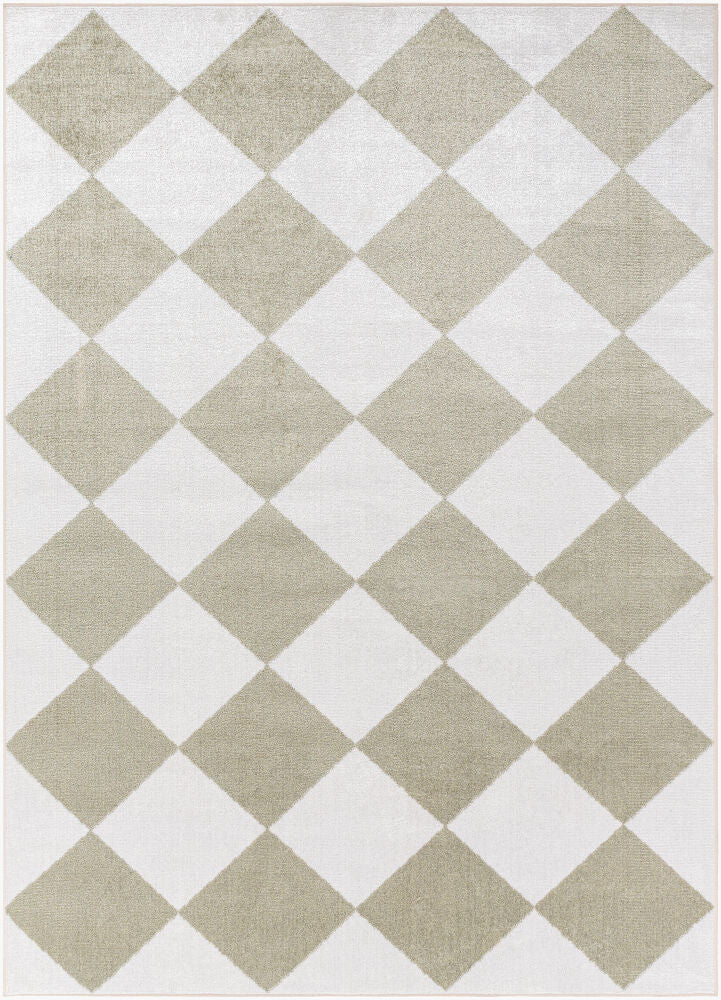 Lillian Machine Woven Rug — Off-White/Olive