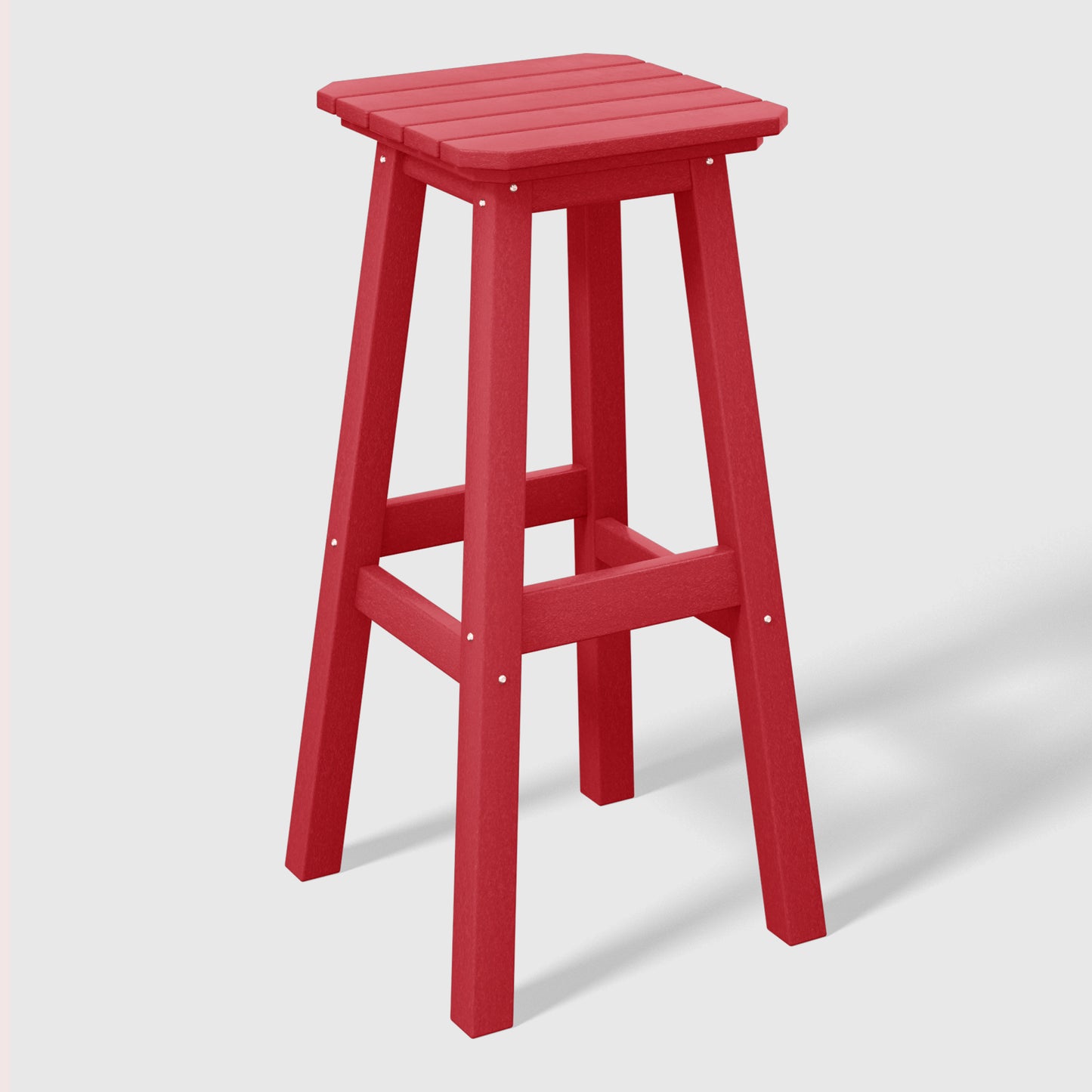 Stockholm All-Weather Outdoor Square Bar Stool (29" Height) Red Seahawk Designs Patio Bar & Counter Stools