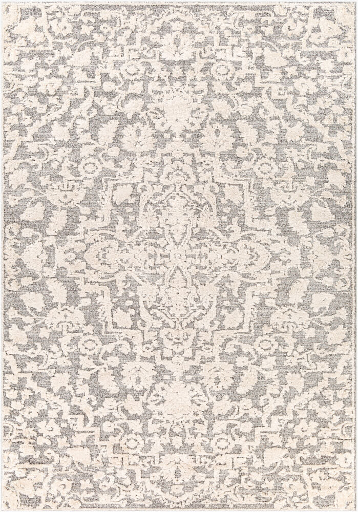 La Maison Machine Woven Rug — Beige/Charcoal