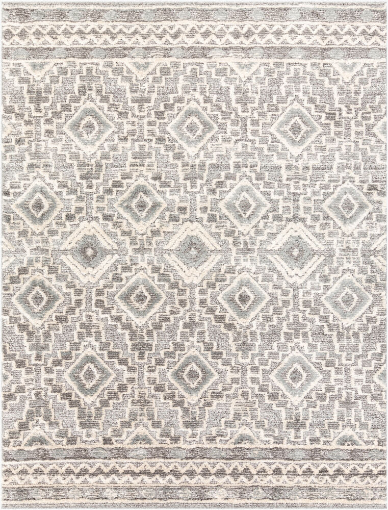 La Maison Machine Woven Rug — Beige/Charcoal