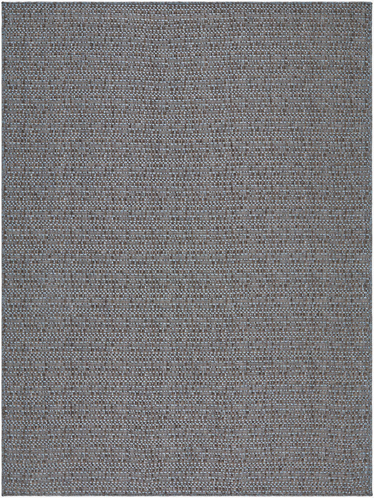 Lumina Machine Woven Rug — Dark Brown/Sky Blue